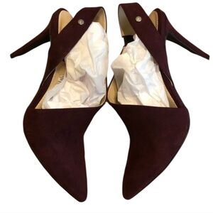 Jones New York Sling Back Rich Wine Colored Heels Sz 8.5